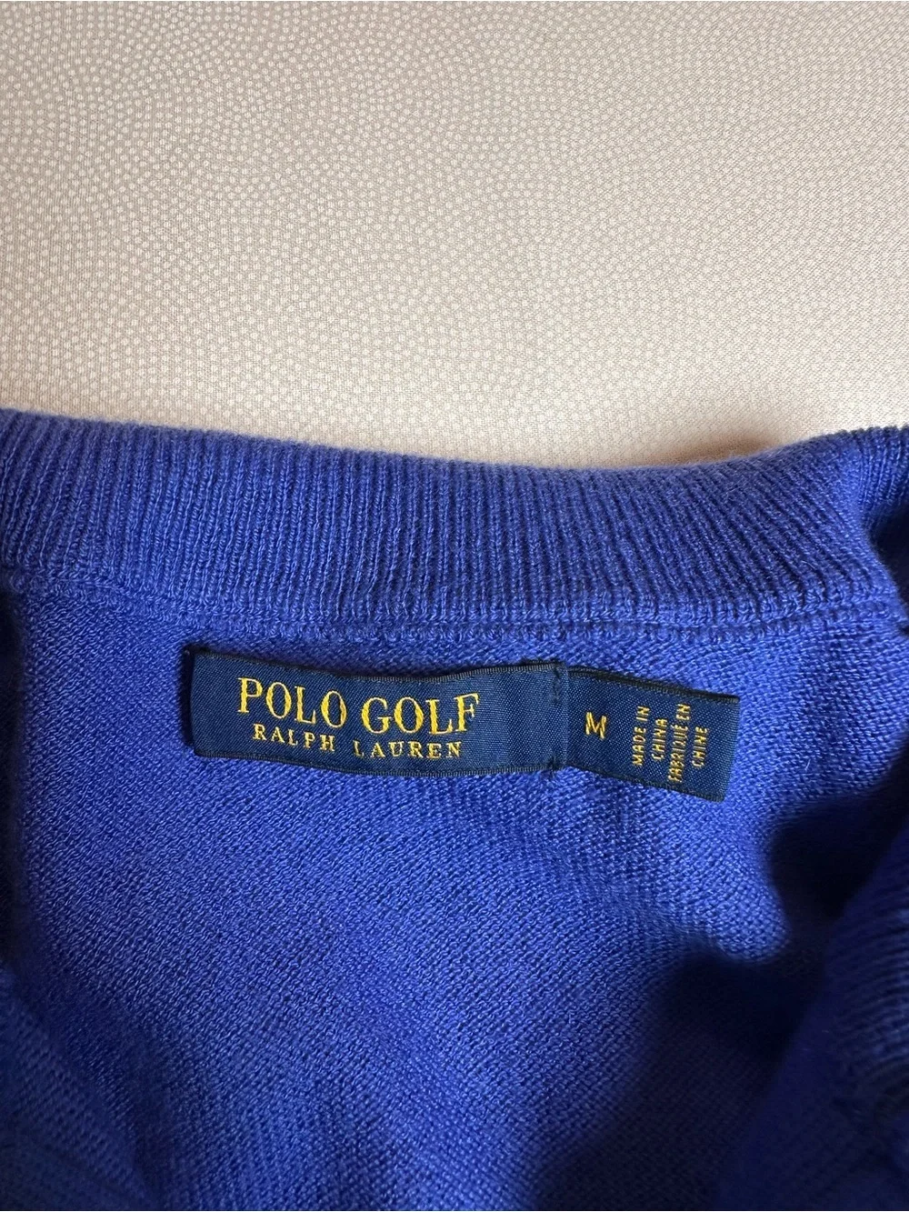 Polo Ralph Lauren Dragon Crest Full Zip Mock Neck Sweater Cashmere Blend  Blue M